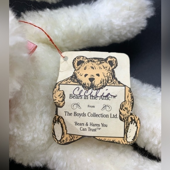 Boyds Bear Retired White Hare Cecilia White Rabbit Bears in the Attic Collection - Picture 2 of 4